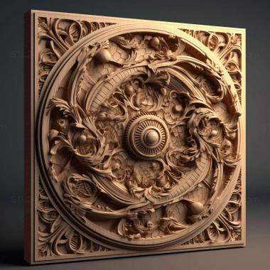 Patterns and decorations stl cut 4 3d model